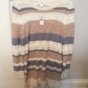 Striped LOFT sweater/dress